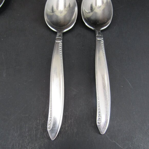 AIRMACK AMK8 Beaded Stainless Flatware Solingen-Germany 4 Pieces-4 Spoons - Picture 5 of 7